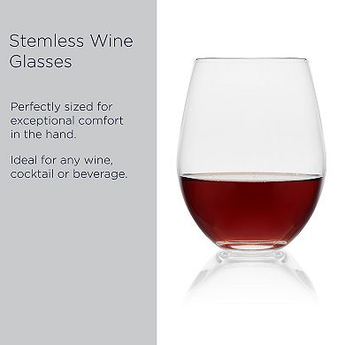 Mikasa Samantha 4-Piece 21-oz. Stemless Wine Glass Set