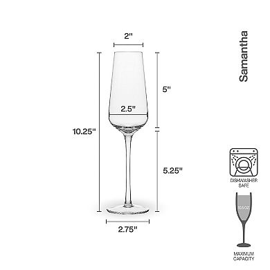 Mikasa Samantha 4 pc Champagne Flute Set