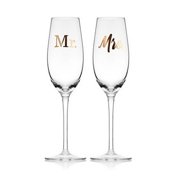 Mikasa Mr. and Mrs. 2 pc Champagne Toasting Flute Set