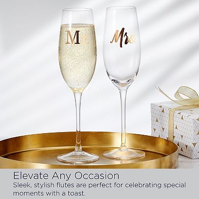 Mikasa Mr. and Mrs. 2 pc Champagne Toasting Flute Set