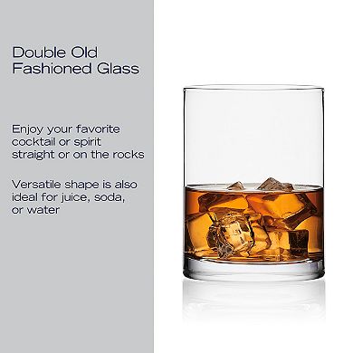Mikasa Lana 4 pc Double Old Fashioned Glass Set