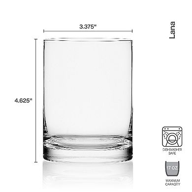 Mikasa Lana 4 pc Double Old Fashioned Glass Set