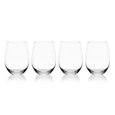 Mikasa Lana 4 pc Stemless Wine Glass Set
