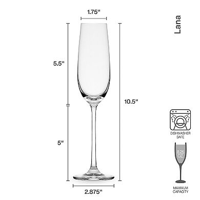 Mikasa Lana 4 pc Champagne Flute Set
