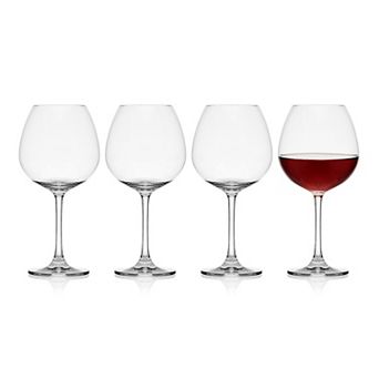 Mikasa Lana 4 pc Red Wine Balloon Glass Set