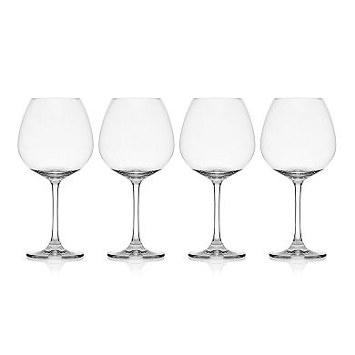 Mikasa Lana 4 pc Red Wine Balloon Glass Set