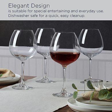 Mikasa Lana 4 pc Red Wine Balloon Glass Set