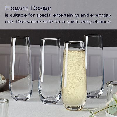 Mikasa Lana 4 pc Stemless Champagne Flute Set