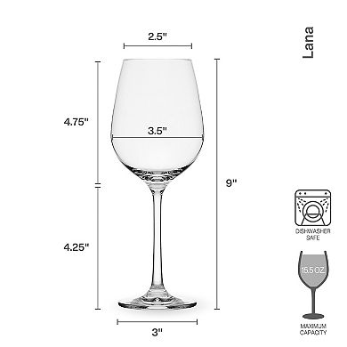 Mikasa Lana 4 pc White Wine Glass Set