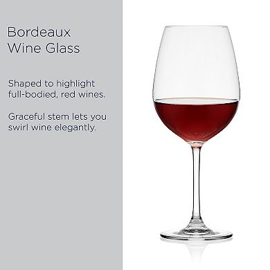 Mikasa Lana 4 pc Bordeaux Wine Glass Set