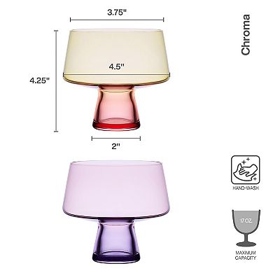 Mikasa Chroma 2 pc Martini Glass Set
