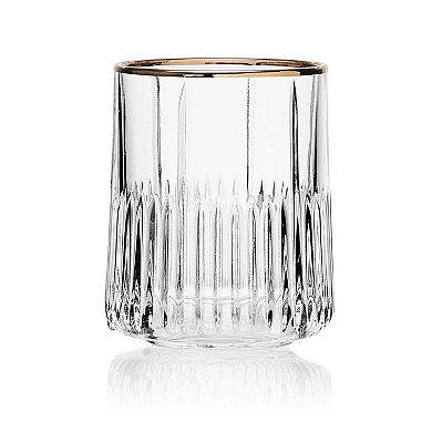 Mikasa 4-Piece Carrick Gold Double Old Fashioned Glass Set