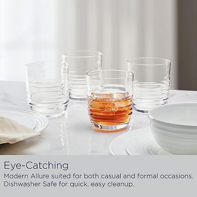 Mikasa Ciara 4 pc Double Old Fashioned Glass Set