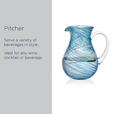 Mikasa Color Swirl Blue Pitcher