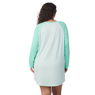 Disney's Mickey Mouse Plus Size Henley Long Sleeve Sleepshirt