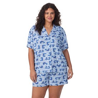 Disney's Lilo & Stitch Short Sleeve Notch Pajama Top and Pajama Shorts Set