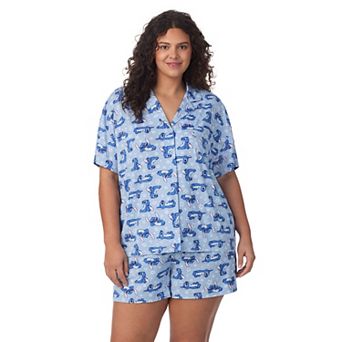 Disney's Lilo & Stitch Short Sleeve Notch Pajama Top and Pajama Shorts Set