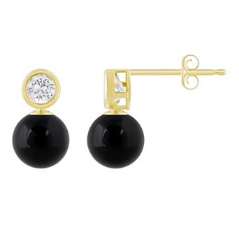 Celebration Gems 10k Gold 5 mm Sphere Gemstone Drop Earrings