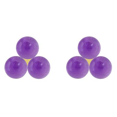 Celebration Gems 10k Gold Sphere Gemstone Cluster Earrings