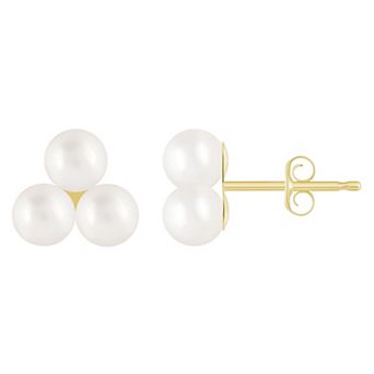 Celebration Gems 10k Gold Sphere Gemstone Cluster Earrings