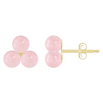 Celebration Gems 10k Gold Sphere Gemstone Cluster Earrings
