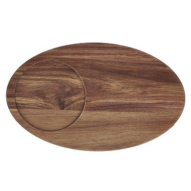 Mikasa Glenwood Oval Serve Board with a Glass Cloche