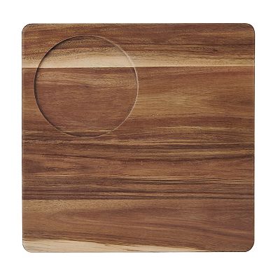 Mikasa Glenwood Square Serve Board with Glass Cloche