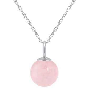 Celebration Gems 10k Gold 6 mm Sphere Gemstone Pendant Necklace