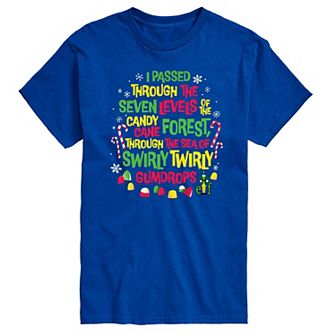 Men's Elf Candy Cane Forest Graphic Tee