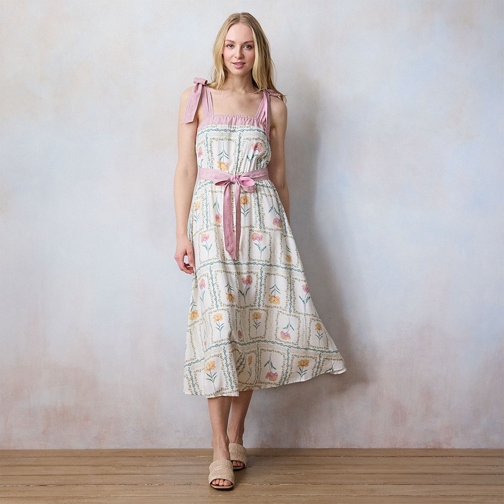 Women's LC Lauren Conrad Tie-Strap Tea Length Dress