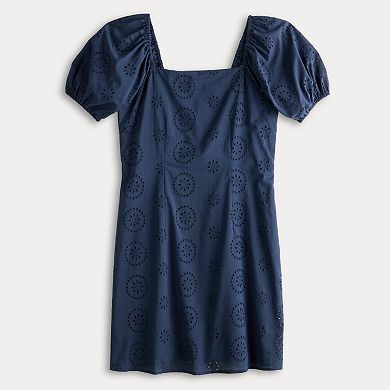 Women's LC Lauren Conrad Puff Sleeve Squareneck Mini Dress
