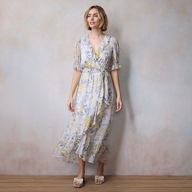 Women's LC Lauren Conrad Ruffled Wrap Floral Maxi Dress