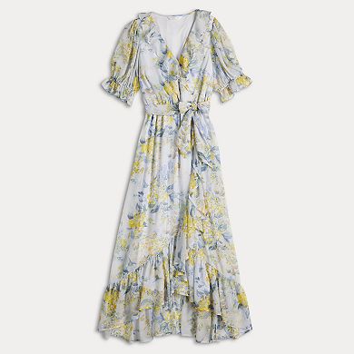 Women's LC Lauren Conrad Ruffled Wrap Floral Maxi Dress