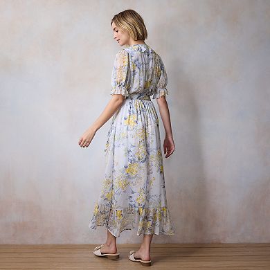 Women's LC Lauren Conrad Ruffled Wrap Floral Maxi Dress