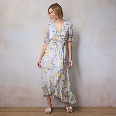 Women's LC Lauren Conrad Ruffled Wrap Floral Maxi Dress