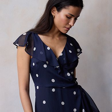 Women's LC Lauren Conrad Flutter Sleeve Wrap Maxi Dress