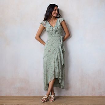 Women's LC Lauren Conrad Flutter Sleeve Wrap Maxi Dress