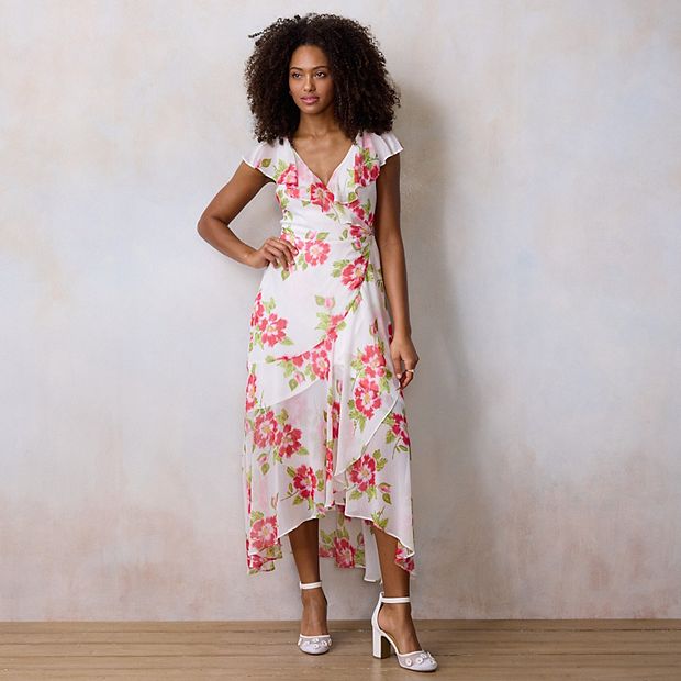 Women's LC Lauren Conrad Flutter Sleeve Wrap Maxi Dress