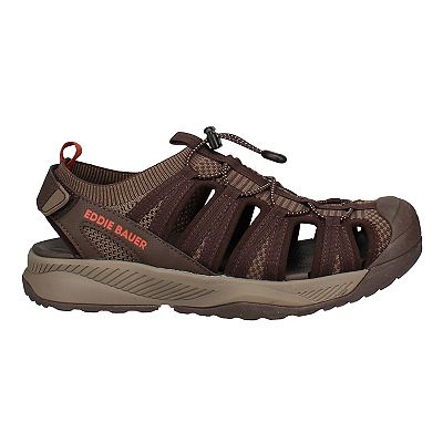 NWOB Eddie Bauer Yesler Fisherman Sandals Men 12M Brown Burgundy Leather Comfort Eddie Bauer Yesler Fisherman Sandal - Free Shipping | DSW main image 2