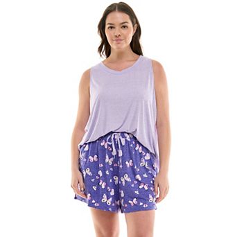 Women's Croft & Barrow® Lush Luxe 2 pc Pajama Tank Top and Pajama Shorts Set