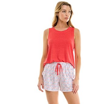 Women's Croft & Barrow® 2 pc Lush Luxe Pajama Tank Top & Pajama Shorts Set