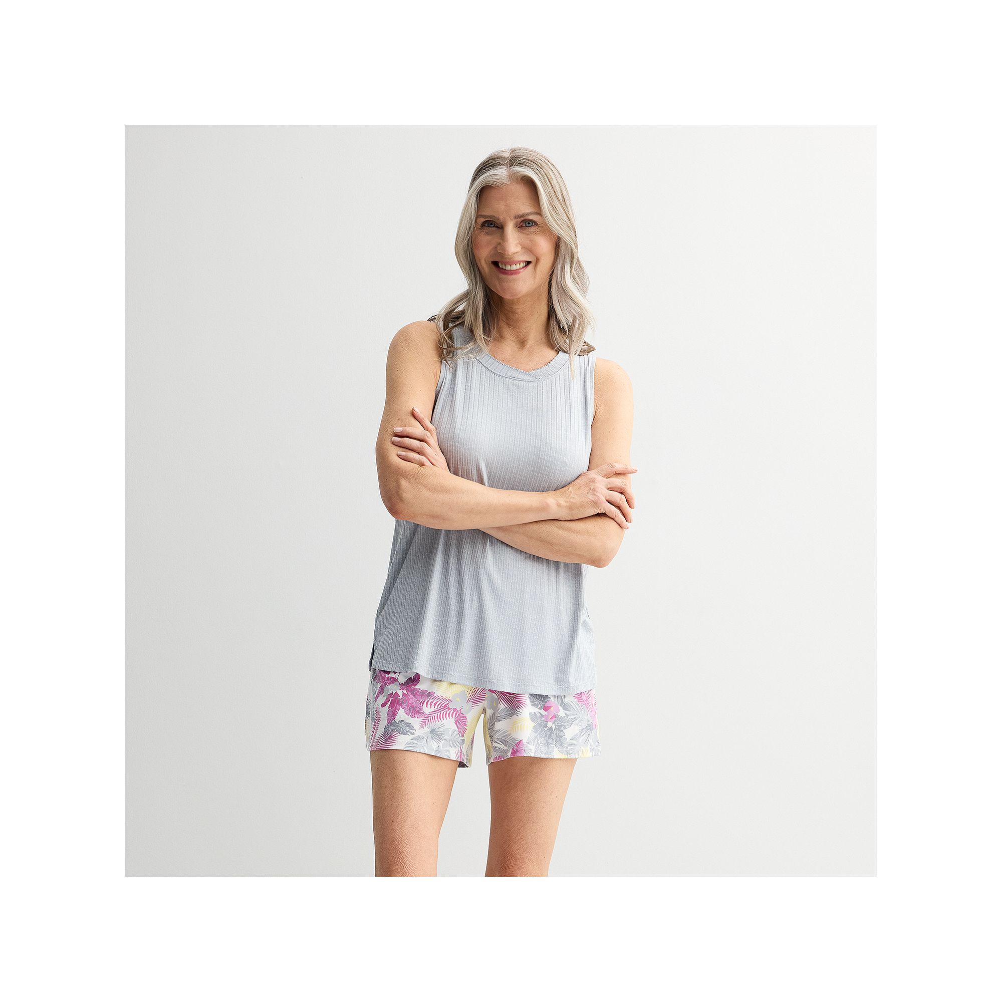 Womens Croft & Barrow® 2-Piece Lush Luxe Pajama Tank Top & Pajama Shorts 