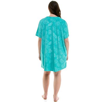 Plus Size Croft & Barrow® Embossed Honey Knit Terry Zip Robe
