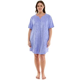 Plus Size Croft & Barrow® Embossed Honey Knit Terry Zip Robe