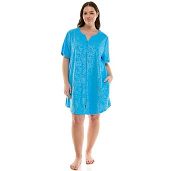 Plus Size Croft & Barrow® Embossed Honey Knit Terry Zip Robe