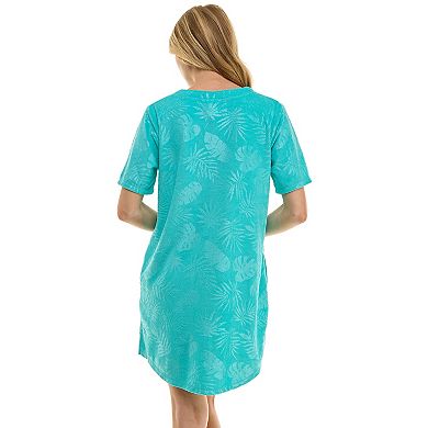 Women's Croft & Barrow® Embossed Honey Knit Terry Zip Robe