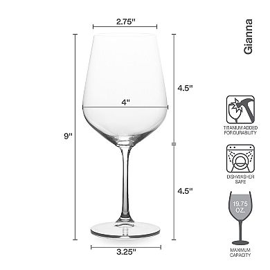Mikasa Gianna Ombre 4 pc Red Wine Glasses Set