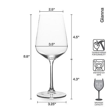 Mikasa Gianna Ombre 4 pc White Wine Glasses Set