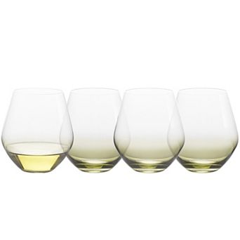 Mikasa Gianna Ombre 4 pc Stemless Wine Glasses Set