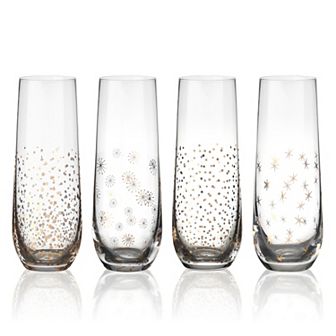 Mikasa Party 4 pc 9.5-oz. Stemless Flute Set